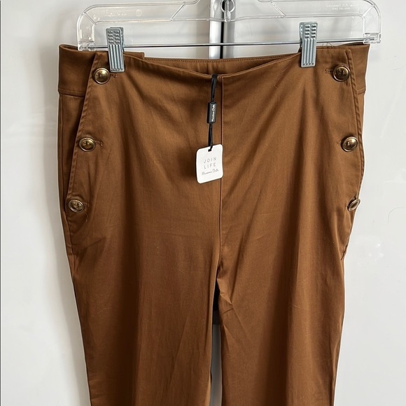 MASSIMO DUTTI Camel Lightweight High Waist Sailor Pants, Size 8 - Picture 3 of 13